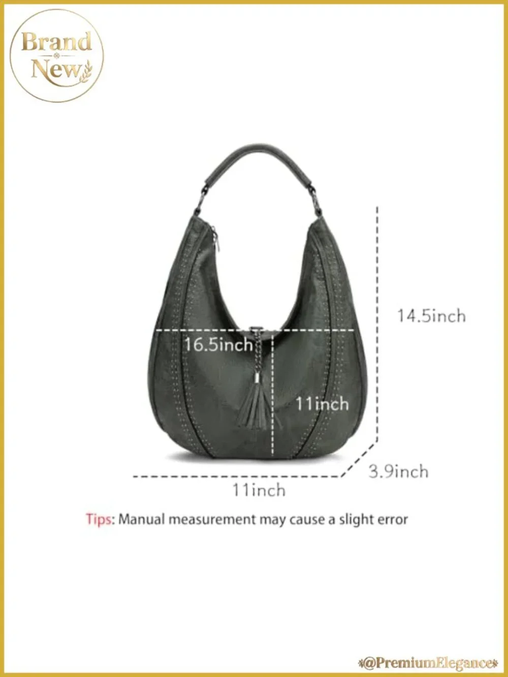 Oversized Hobo Bag Faux Leather Tote Crossbody Adjustable Strap